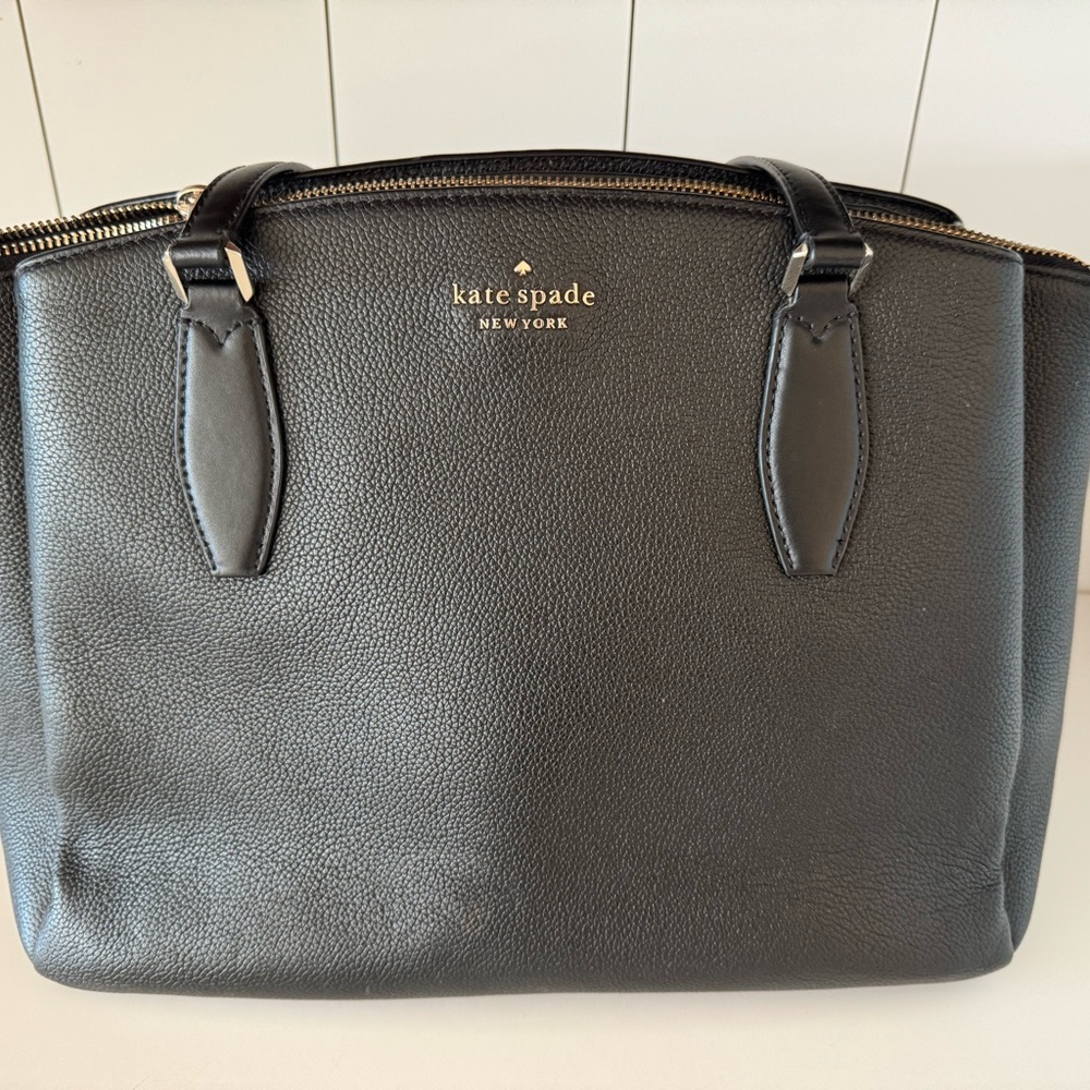 Kate Spade Black Satchel with Saffiano Texture